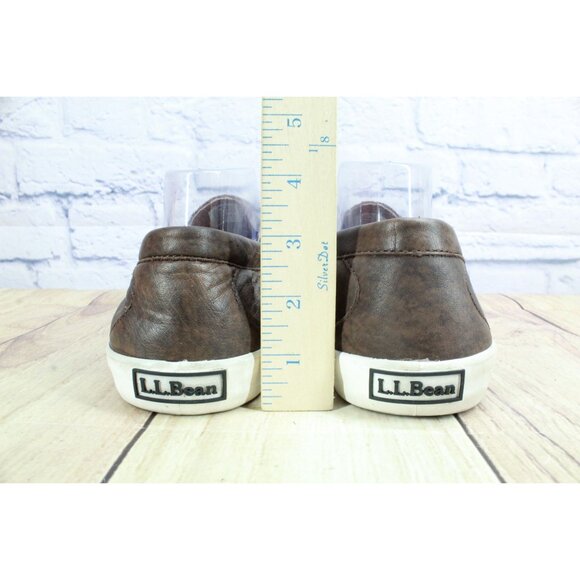 LL Bean Mountainville Shoes Penny Slip On Leather Brown Size 10.5 M - Picture 6 of 9